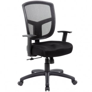 Boss B6022 Black Contract Mesh Task Chair with Synchro-Tilt Mechanism Boss B6022 Black Contract Mesh Task Chair with Synchro-Tilt Mechanism