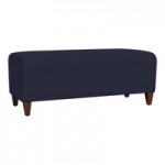 Lesro Ravenna Open House Black Fabric 2-Seat Bench with Walnut Wood Legs Lesro Ravenna Open House Black Fabric 2-Seat Bench with Walnut Wood Legs