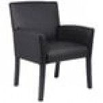 Boss B639-BK Black Executive Box Arm Chair with Black Legs Boss B639-BK Black Executive Box Arm Chair with Black Legs