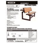 Lifetime 60054 Light Brown Convertible Bench / Table