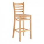 Lancaster Table & Seating Natural Finish Wood Ladder Back Chair with Natural Wood Seat - Detached Seat Lancaster Table & Seating Natural Finish Wood Ladder Back Chair with Natural Wood Seat - Detached Seat