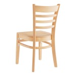 Lancaster Table & Seating Natural Finish Wood Ladder Back Chair with Natural Wood Seat - Detached Seat Lancaster Table & Seating Natural Finish Wood Ladder Back Chair with Natural Wood Seat - Detached Seat