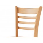 Lancaster Table & Seating Natural Finish Wood Ladder Back Chair with Natural Wood Seat - Detached Seat Lancaster Table & Seating Natural Finish Wood Ladder Back Chair with Natural Wood Seat - Detached Seat