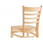 Lancaster Table & Seating Natural Finish Wood Ladder Back Chair with Natural Wood Seat - Detached Seat Lancaster Table & Seating Natural Finish Wood Ladder Back Chair with Natural Wood Seat - Detached Seat