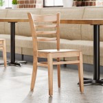 Lancaster Table & Seating Natural Finish Wood Ladder Back Chair with Natural Wood Seat - Detached Seat Lancaster Table & Seating Natural Finish Wood Ladder Back Chair with Natural Wood Seat - Detached Seat