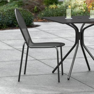 Lancaster Table & Seating Harbor Black Outdoor Side Chair Lancaster Table & Seating Harbor Black Outdoor Side Chair