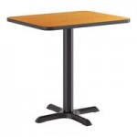 Lancaster Table & Seating Boomerang Black Finish Chair with Dark Gray Vinyl Seat and Antique Walnut Wood Back