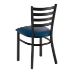 Lancaster Table & Seating Black Finish Ladder Back Chair with 2 1/2