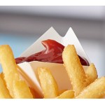 Carnival King 10 oz. White Square Cardboard Fry Cone - 100/Pack Carnival King 10 oz. White Square Cardboard Fry Cone - 100/Pack