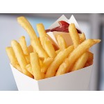 Carnival King 10 oz. White Square Cardboard Fry Cone - 100/Pack Carnival King 10 oz. White Square Cardboard Fry Cone - 100/Pack