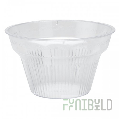 Fineline B06030.CL Platter Pleasers 30 oz. Clear Round Pedestal Bowl - 24/Case