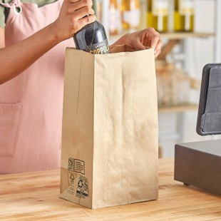 Duro 25 lb. Shorty Natural Kraft Paper Bag - 500/Bundle Duro 25 lb. Shorty Natural Kraft Paper Bag - 500/Bundle