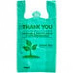 EcoChoice 1/6 Standard Size Biodegradable Standard-Duty Plastic T-Shirt Bag - 500/Case EcoChoice 1/6 Standard Size Biodegradable Standard-Duty Plastic T-Shirt Bag - 500/Case