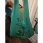 EcoChoice 1/6 Standard Size Biodegradable Standard-Duty Plastic T-Shirt Bag - 500/Case EcoChoice 1/6 Standard Size Biodegradable Standard-Duty Plastic T-Shirt Bag - 500/Case