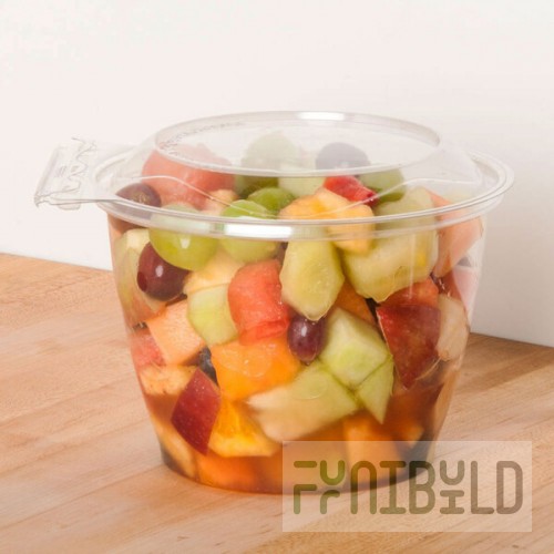 Polar Pak Clear Tamper-Resistant, Tamper-Evident 48 oz. Round Bowl with Lid - 135/Case