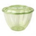Eco-Products Veridian 48 oz. Compostable Green PLA Plastic Salad Bowl with Lid - 150/Case