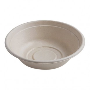 Fineline 43RB32 Conserveware 32 oz. Tan Bagasse Round Bowl - 300/Case