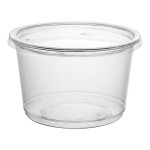 Choice 16 oz. Ultra-Clear Recycled PET Plastic Round Deli Container with Lid - 250/Case Choice 16 oz. Ultra-Clear Recycled PET Plastic Round Deli Container with Lid - 250/Case