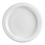 Huhtamaki Chinet Black Heavyweight Plastic 3 Compartment Plate 10