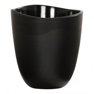 Cal-Mil Bali 48 oz. Black Irregular Round Melamine Dressing Crock - 6/Case Cal-Mil Bali 48 oz. Black Irregular Round Melamine Dressing Crock - 6/Case