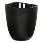Cal-Mil Bali 48 oz. Black Irregular Round Melamine Dressing Crock - 6/Case Cal-Mil Bali 48 oz. Black Irregular Round Melamine Dressing Crock - 6/Case