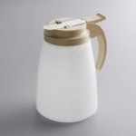 Vollrath 632-18 Dripcut® 32 oz. White Polyethylene Syrup Server with Almond Top