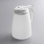 Vollrath 632-18 Dripcut® 32 oz. White Polyethylene Syrup Server with Almond Top