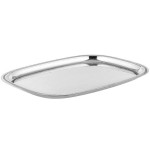Vollrath 82120 Elegant Reflections Stainless Steel Oblong Serving Tray - 18