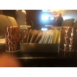 American Metalcraft CHSP2 2 oz. Copper Salt and Pepper Shaker Set with Hammered Finish