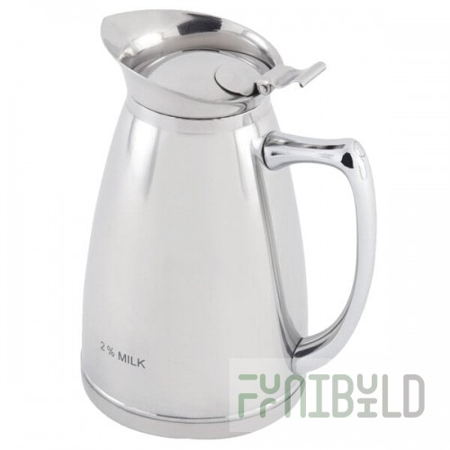 Bon Chef 4050SC 10 oz. Insulated Stainless Steel Server with Crest - 2% Milk