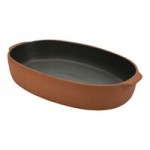 Maria Portugal Terracota Terra 30 oz. Green Stoneware Au Gratin Dish by Arc Cardinal - 2/Case