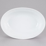 CAC RCN-VB11 White Oval Serving Bowl 2 Qt. - 12/Case CAC RCN-VB11 White Oval Serving Bowl 2 Qt. - 12/Case