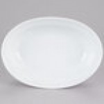CAC RCN-VB11 White Oval Serving Bowl 2 Qt. - 12/Case CAC RCN-VB11 White Oval Serving Bowl 2 Qt. - 12/Case
