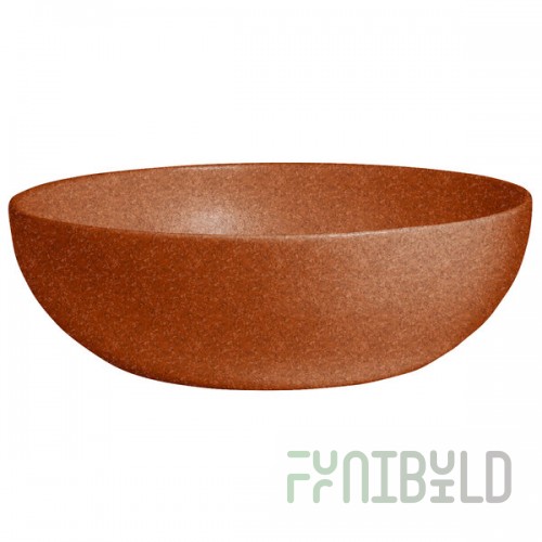 G.E.T. Enterprises BRD18T Bugambilia 15.9 Qt. Classic Textured Finish Terracotta Resin-Coated Aluminum Extra Large Deep Round Bowl