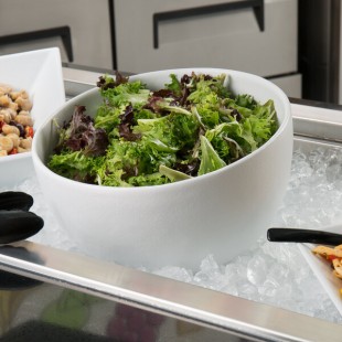 G.E.T. Enterprises FRD25WW Bugambilia 11.6 Qt. Classic Textured Finish White Resin-Coated Aluminum Texas Round Bowl