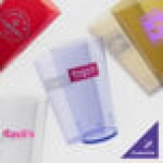 GET 6620-1-A 20 oz. Amber Customizable SAN Plastic Pebbled Tumbler - 72/Case
