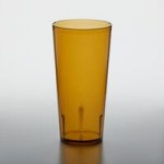 GET 6620-1-A 20 oz. Amber Customizable SAN Plastic Pebbled Tumbler - 72/Case