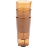 Cambro 2000P153 Colorware 22 oz. Amber Customizable SAN Plastic Tumbler - 72/Case