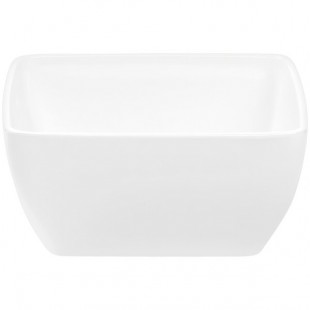 APS Pure 51 oz. Square White Melamine Bowl - 5/Case