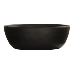 Cal-Mil Carmel 16 oz. Matte Black Melamine Soup Bowl - 6/Case