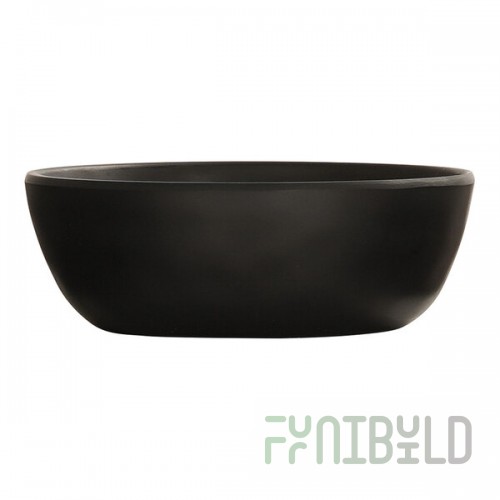 Cal-Mil Carmel 16 oz. Matte Black Melamine Soup Bowl - 6/Case