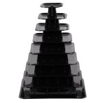 Matfer Bourgeat 681592 9-Tier Black Macaron Pyramid Display Stand