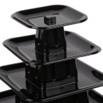 Matfer Bourgeat 681592 9-Tier Black Macaron Pyramid Display Stand