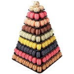 Matfer Bourgeat 681592 9-Tier Black Macaron Pyramid Display Stand