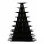 Matfer Bourgeat 681592 9-Tier Black Macaron Pyramid Display Stand