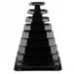 Matfer Bourgeat 681592 9-Tier Black Macaron Pyramid Display Stand