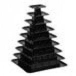 Matfer Bourgeat 681592 9-Tier Black Macaron Pyramid Display Stand