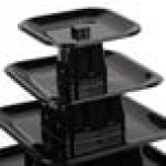 Matfer Bourgeat 681592 9-Tier Black Macaron Pyramid Display Stand