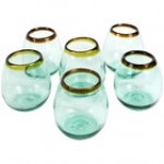 Kalalou 18 oz. Recycled Stemless Wine Glass - 6/Case