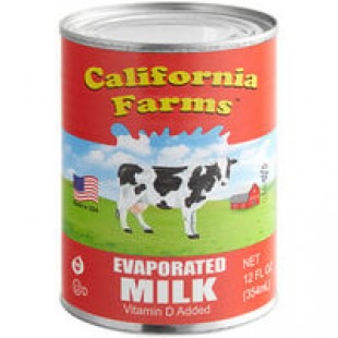 12 fl. oz. Canned Evaporated Milk - 24/Case